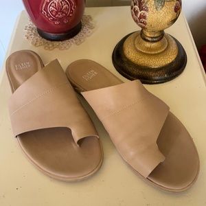 Eileen Fisher Barley Leather Slides size 9M